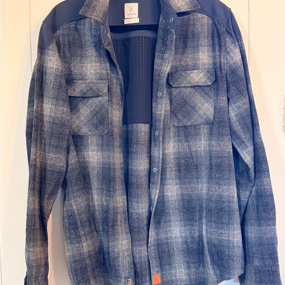 Kitsbow Pendleton Blue and Gray Plaid Shirt Jacket